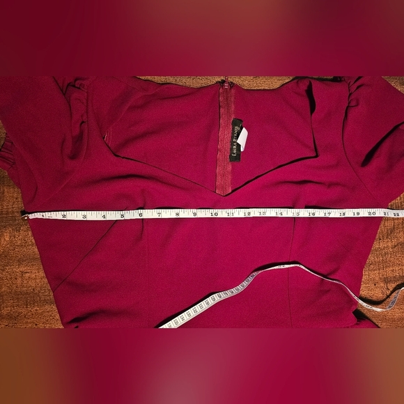 Laura Byrnes Women's Pin Up Lucrezia Day Swing Dress Maroon Size XL NWOT - Picture 9 of 11